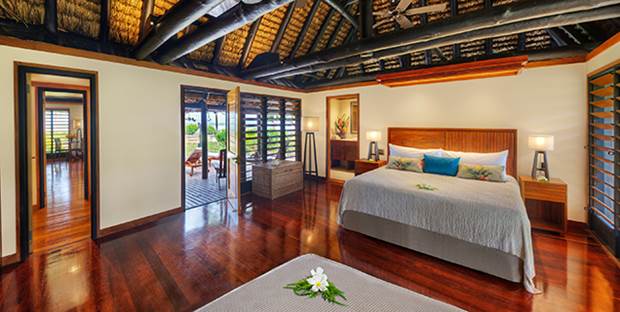 Two-bedroom oceanfront suite interior at Jean Michel Cousteau Resort, Fiji