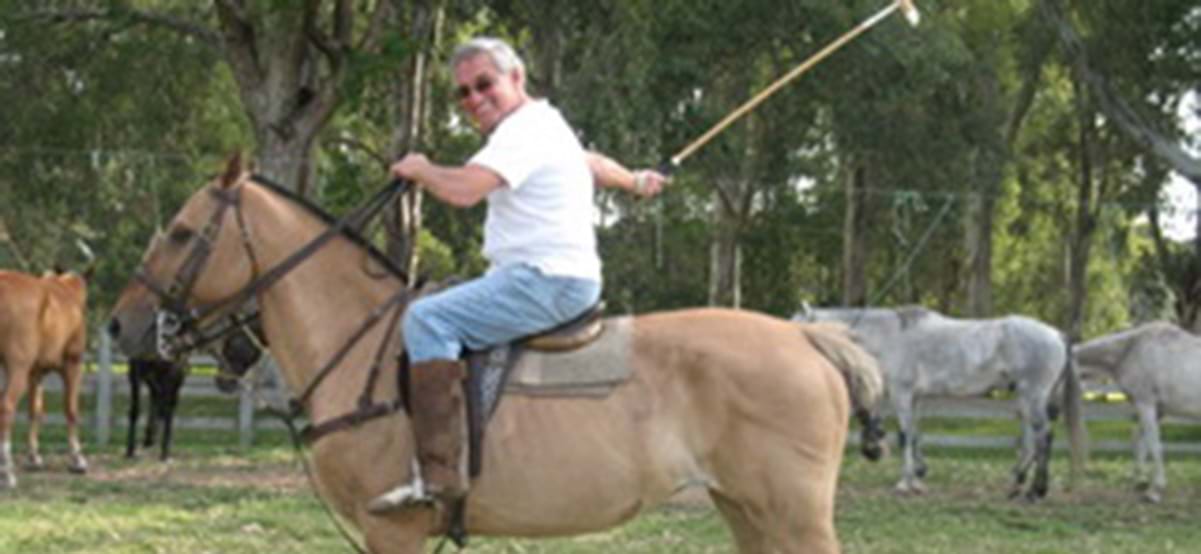 Protravel Luxury Travel Agent Richard Myers plays polo in Carmelo Uruguay