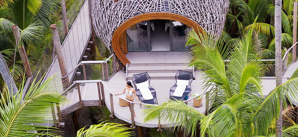 Aerial spa view at The Brando Resort, Tetiaroa, French Polynesia