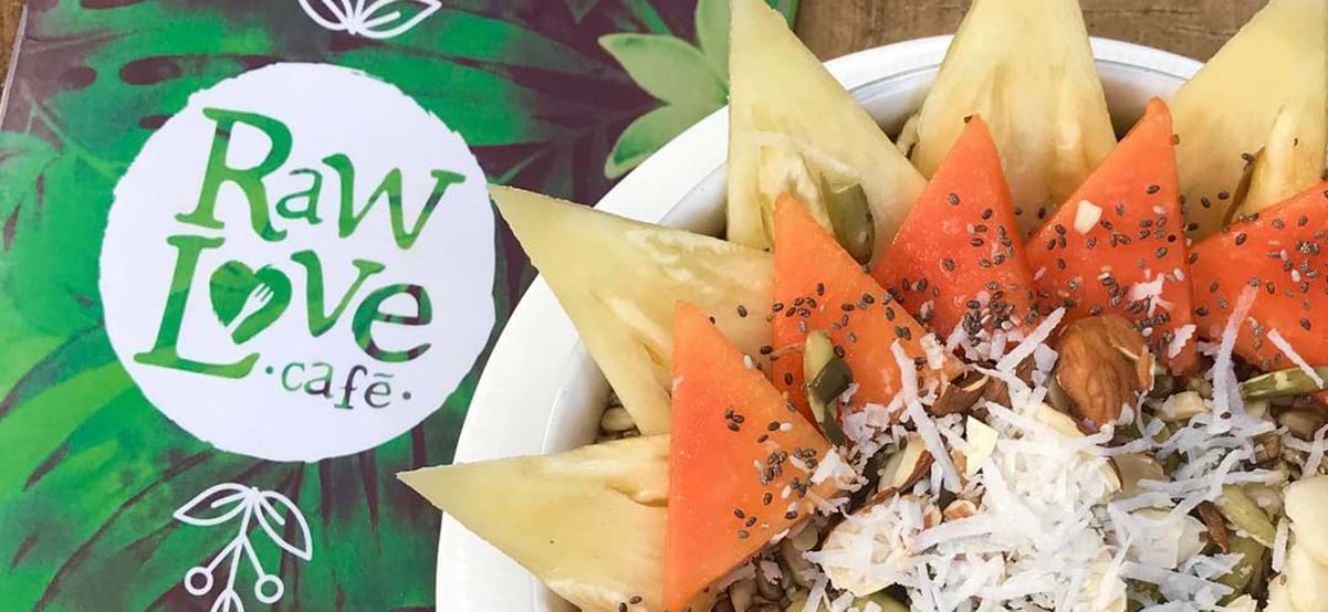 Vegan cuisine from Raw Love Cafe, luxury destination Tulum, Mexico