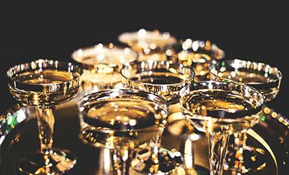 Champagne Glasses, Entertainment Travel