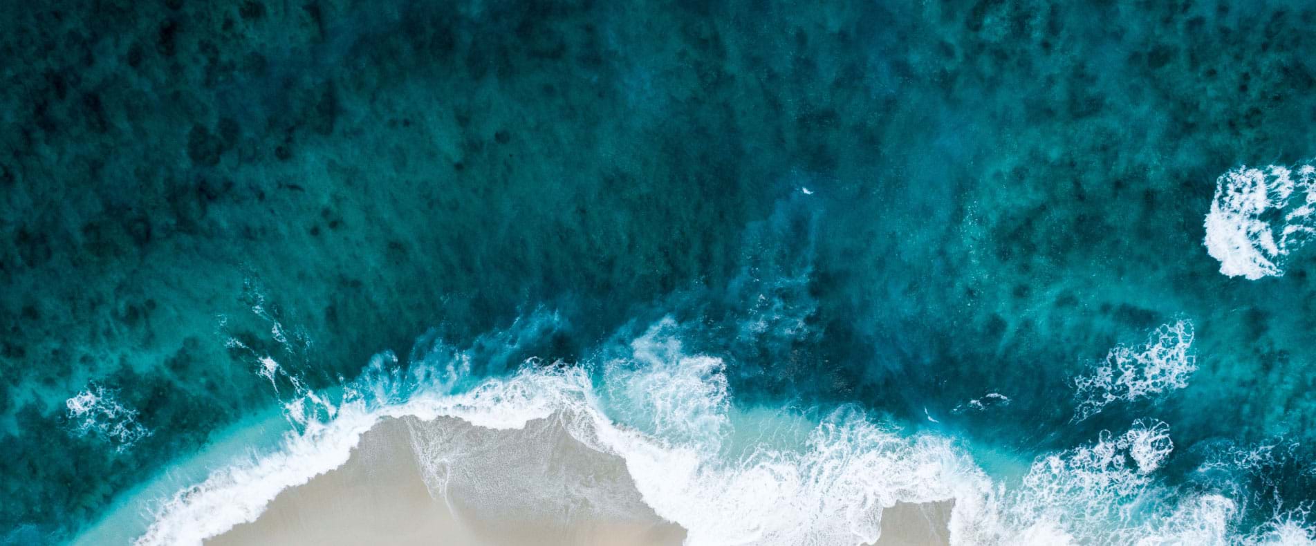 Maldives ocean beach aerial image