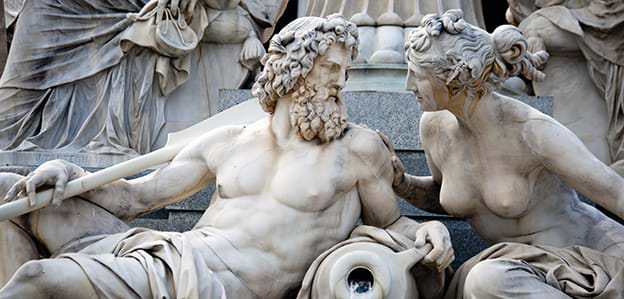 Details from Athena Fountain, Vienna, Austria 
