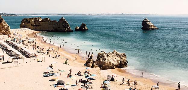 Beach in Lagos District, Faro, Portugal