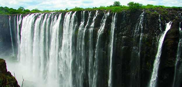 Victoria Falls view from luxury African safari