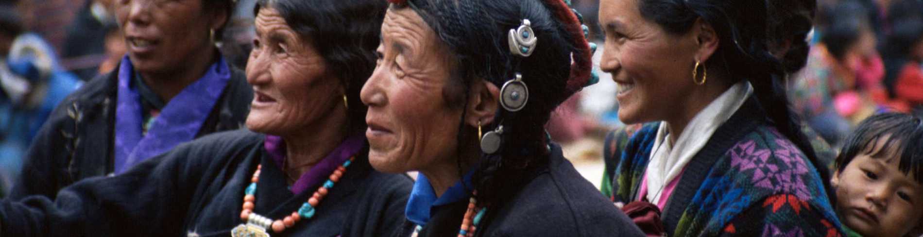 Participant in the Tiji Festival held in the Kingdom of Mustang in luxury travel destination Nepal